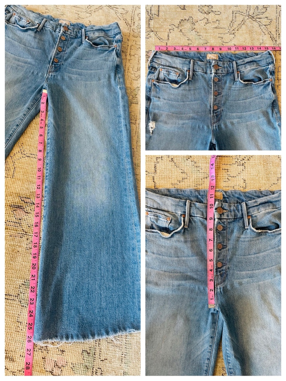MOTHER Jeans The Pixie Roller Ankle Fray in Let's Kick It, 31 - Picture 10 of 10